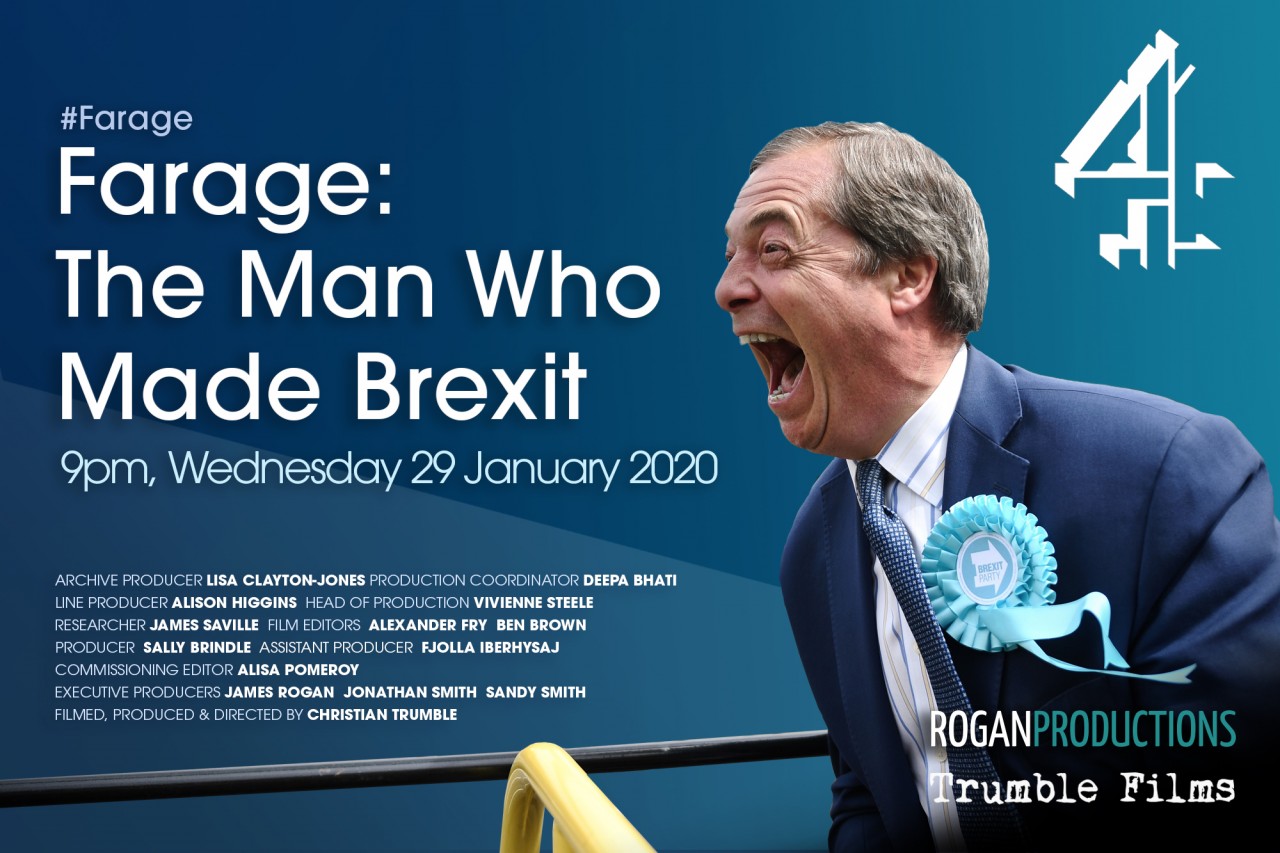 Farage: The Man Who Made Brexit – 9pm, Wednesday 29 January (Channel 4)